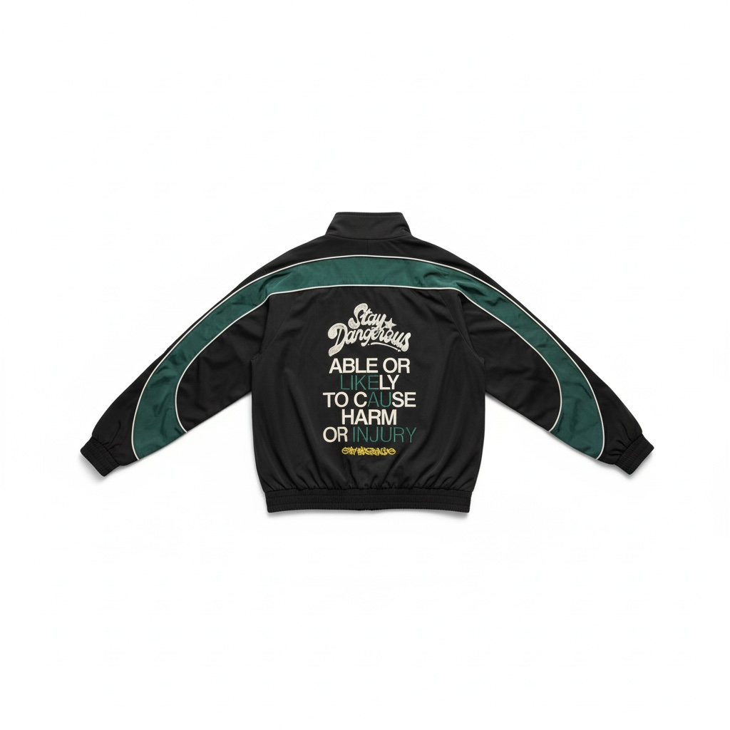 SD Baggy Nylon Jacket (Black/Green)