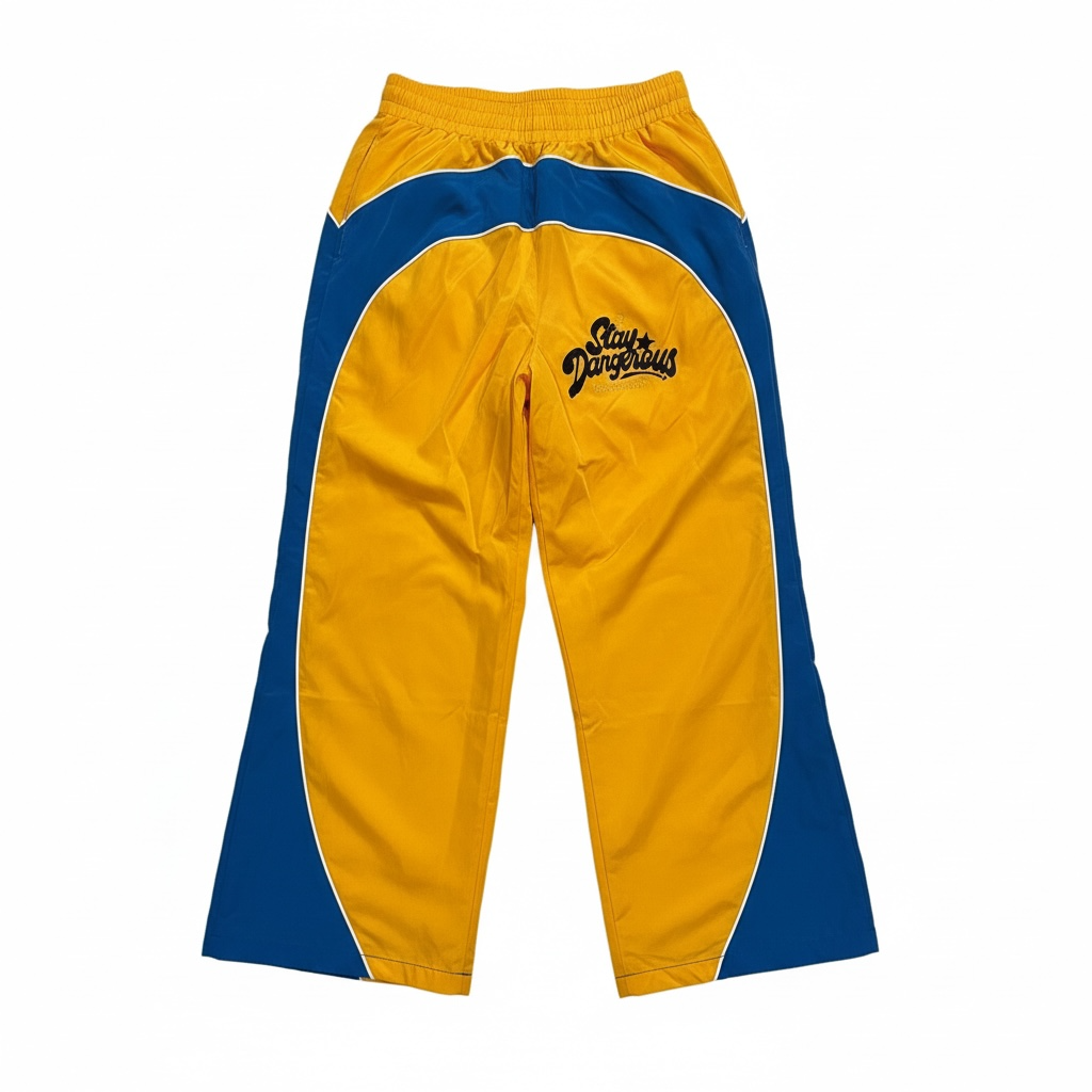 SD Baggy Nylon Pants (Yellow/Blue)