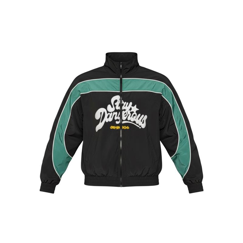 SD Baggy Nylon Jacket (Black/Green)
